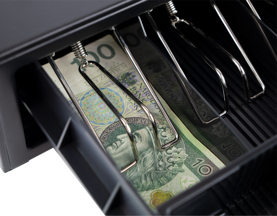 Cash register drawer for a fiscal cash register