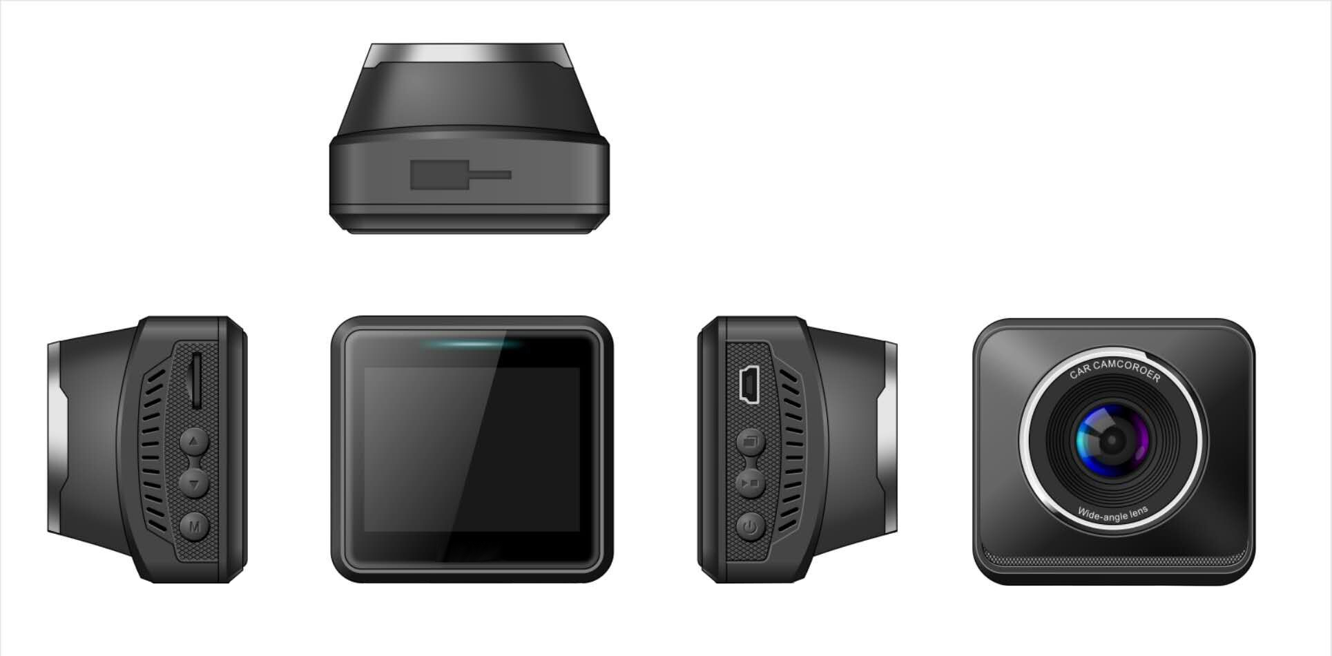 Wideorejestrator samochodowy z GPS + WiFi Full HD, kompaktowy videoCAR S330