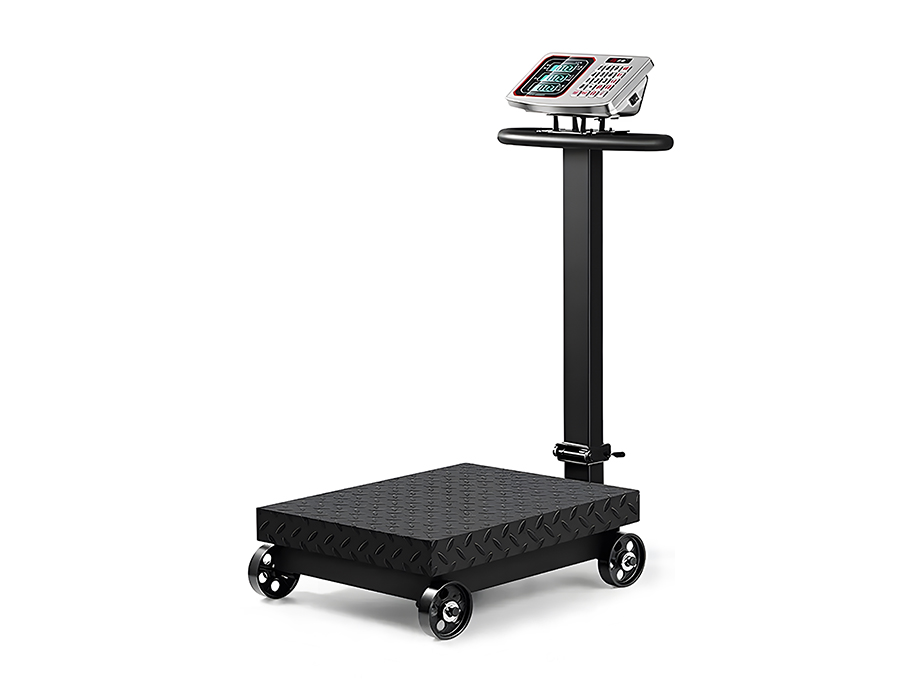 platform scale on wheels for weighing goods