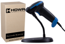 WIRED BARCODE READER WITH STAND HD320A. SIDE VIEW.